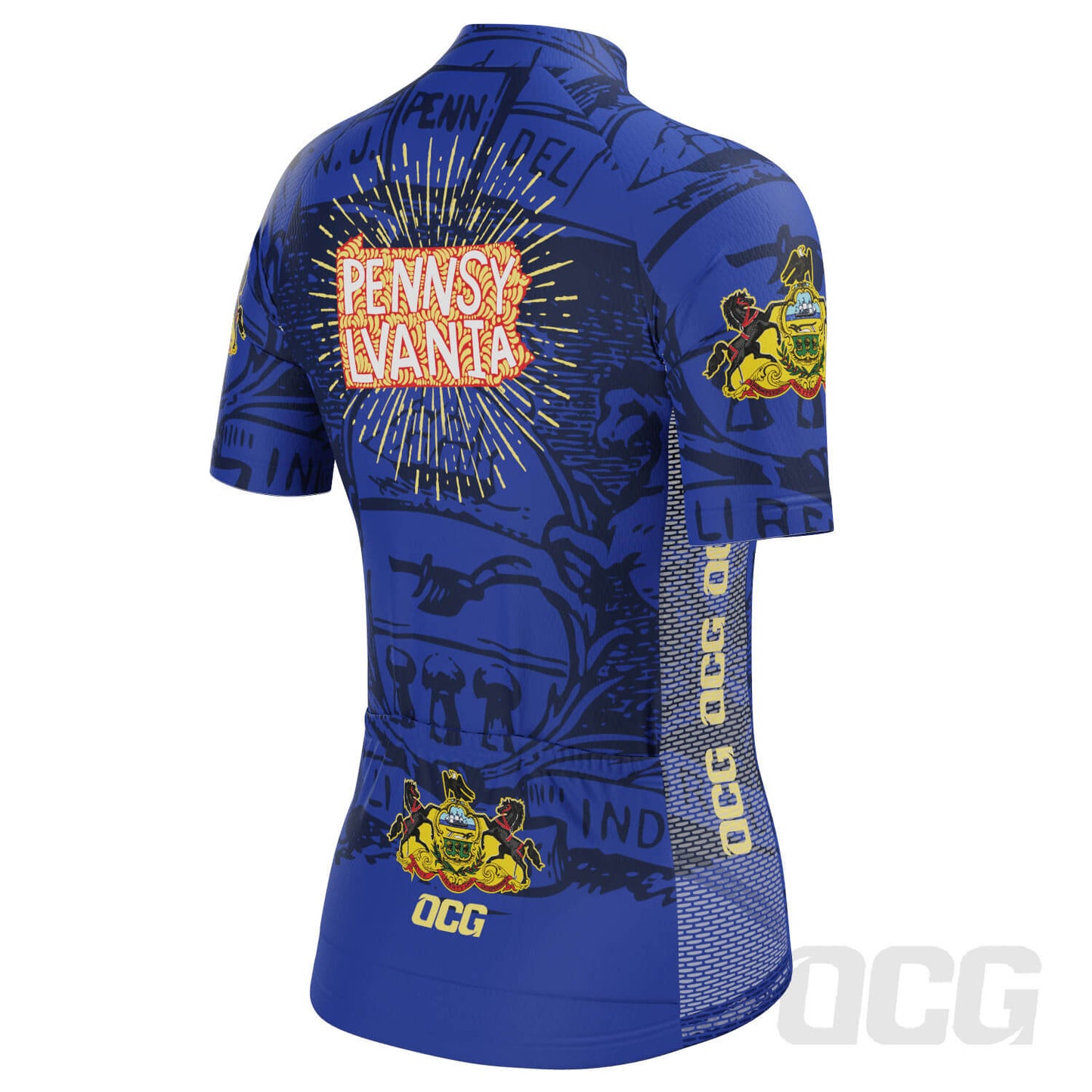 Women's Pennsylvania US State Icon Short Sleeve Cycling Jersey