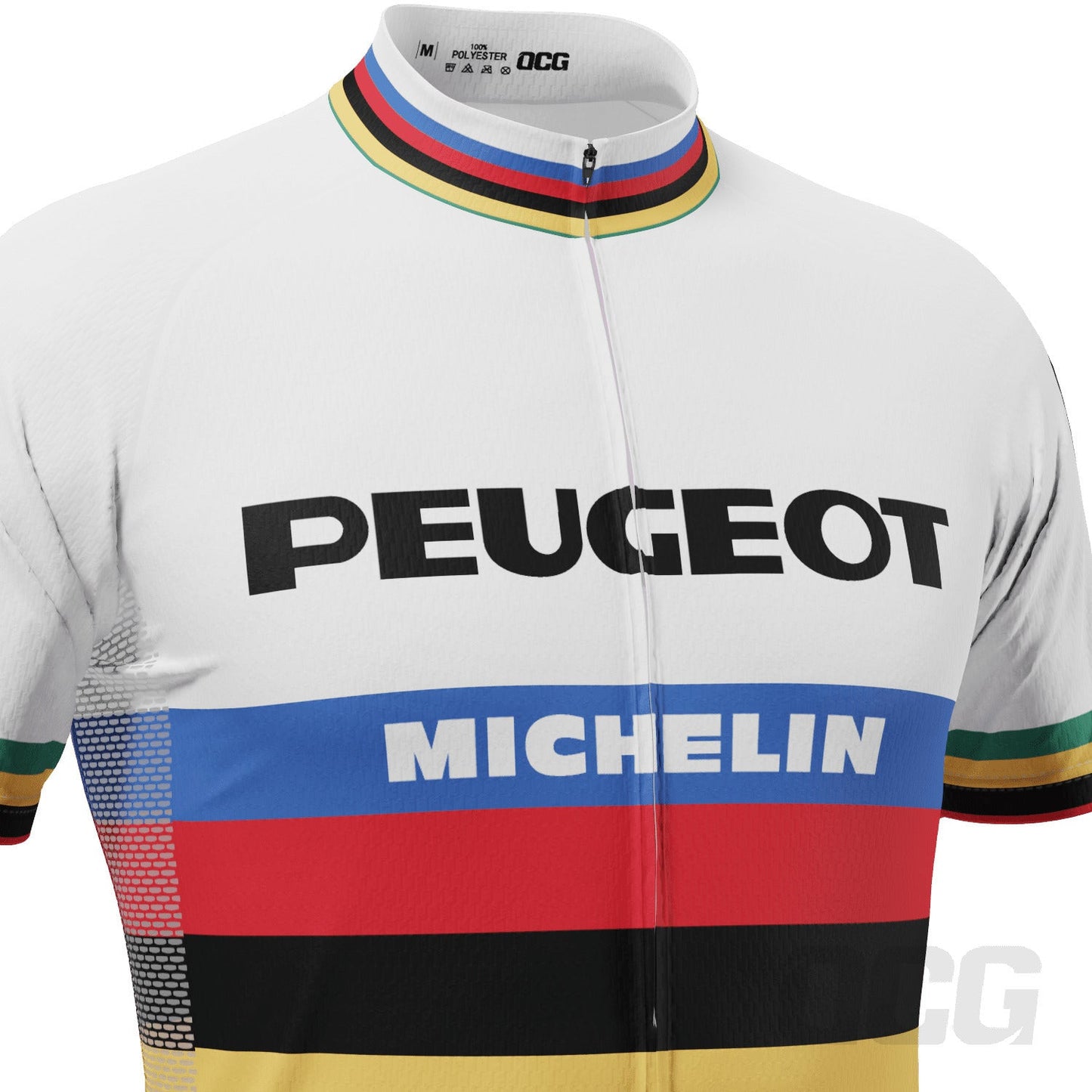 Men's Peugeot BP Michelin Retro Classic Short Sleeve Cycling Jersey