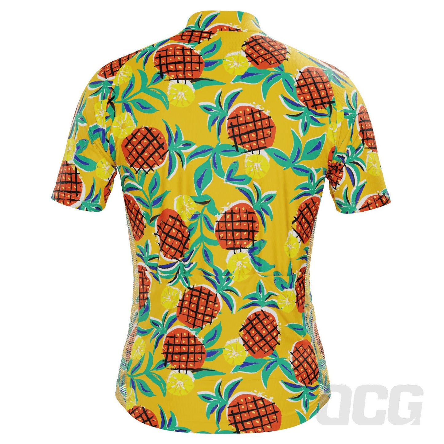 Men's Pineapple Fun Short Sleeve Cycling Jersey