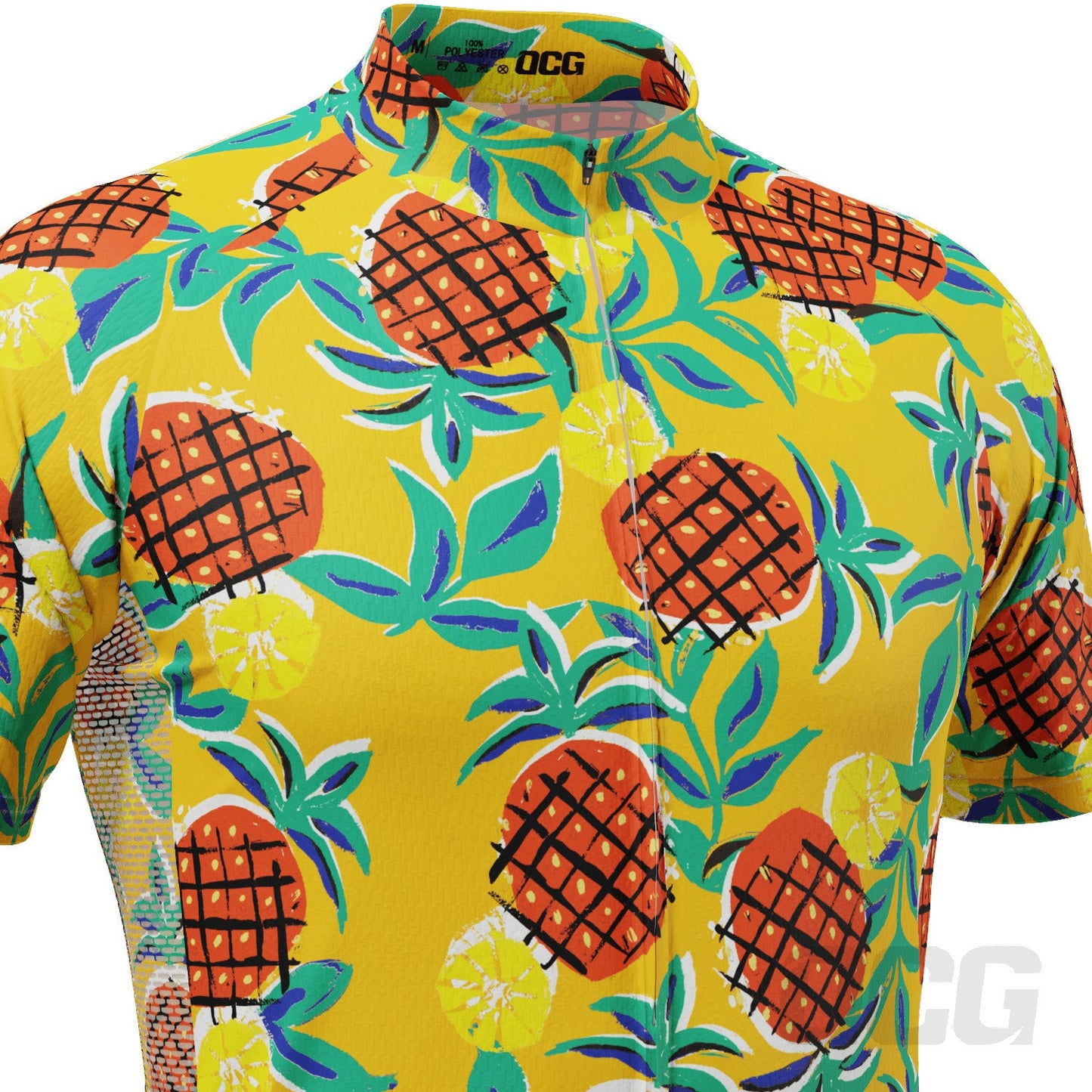 Men's Pineapple Fun Short Sleeve Cycling Jersey