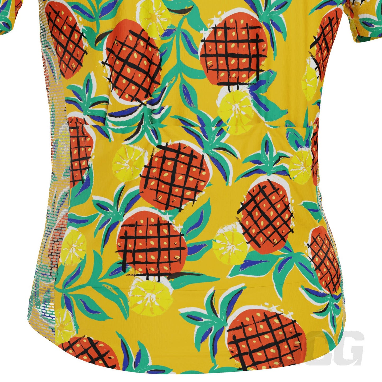 Men's Pineapple Fun Short Sleeve Cycling Jersey