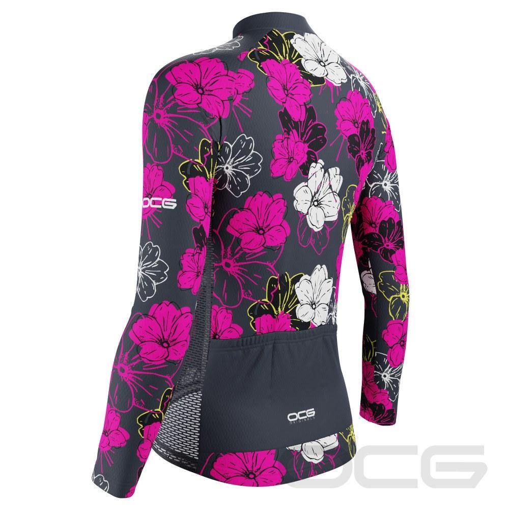 Women's Floral Frenzy Long Sleeve Cycling Jersey