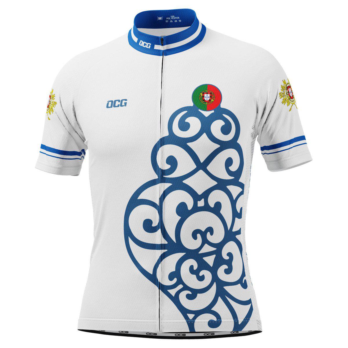 Men's Lusitanian Portugal National Flag Short Sleeve Cycling Jersey