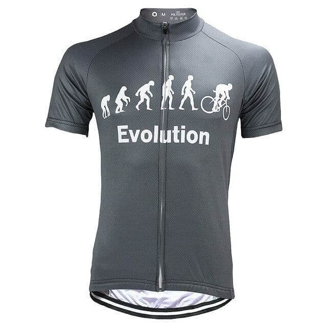 Evolution Of Man Cycling Jersey - Grey