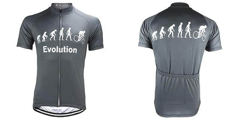 Evolution Of Man Cycling Jersey - Grey