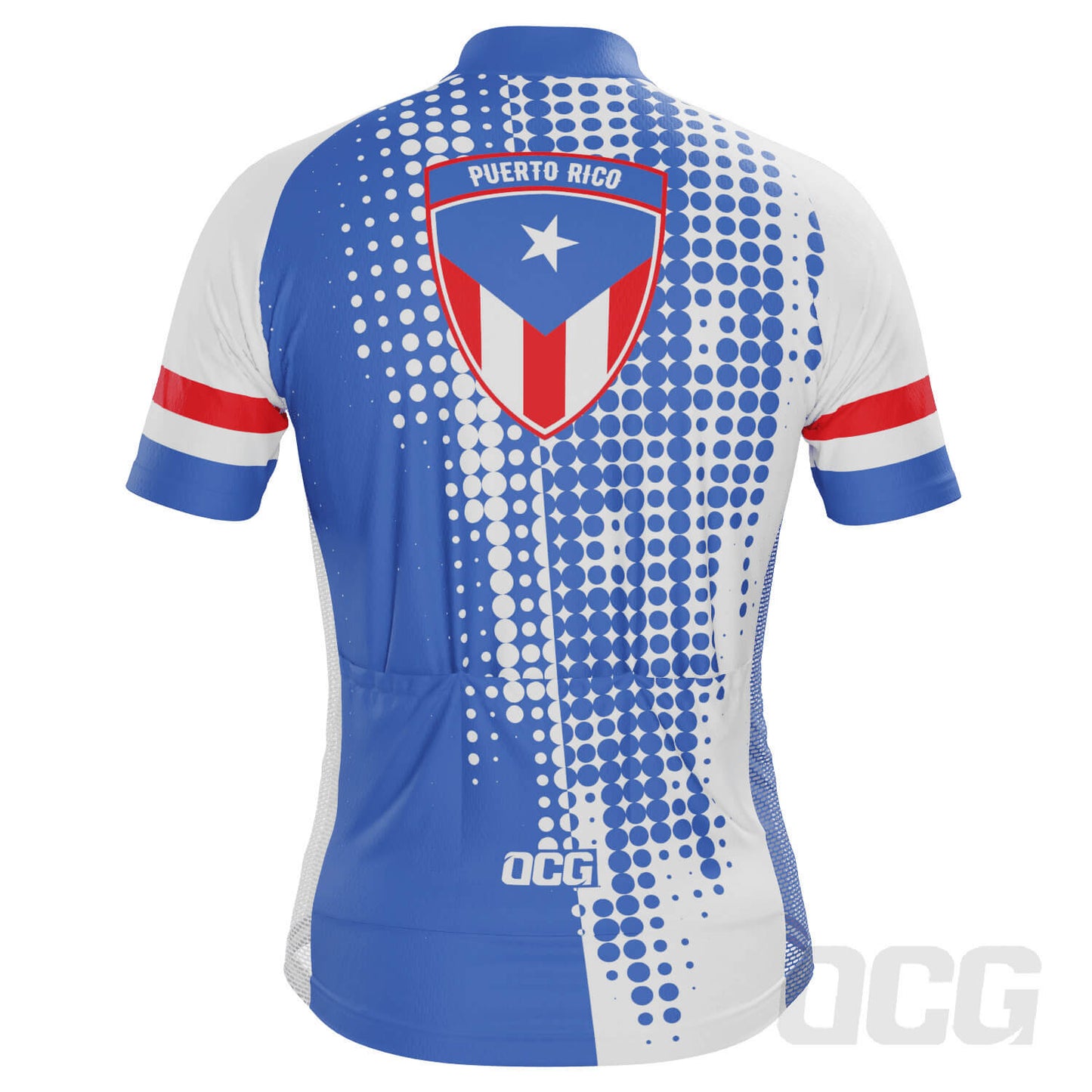 Men's Puerto Rico National Flag Short Sleeve Cycling Jersey