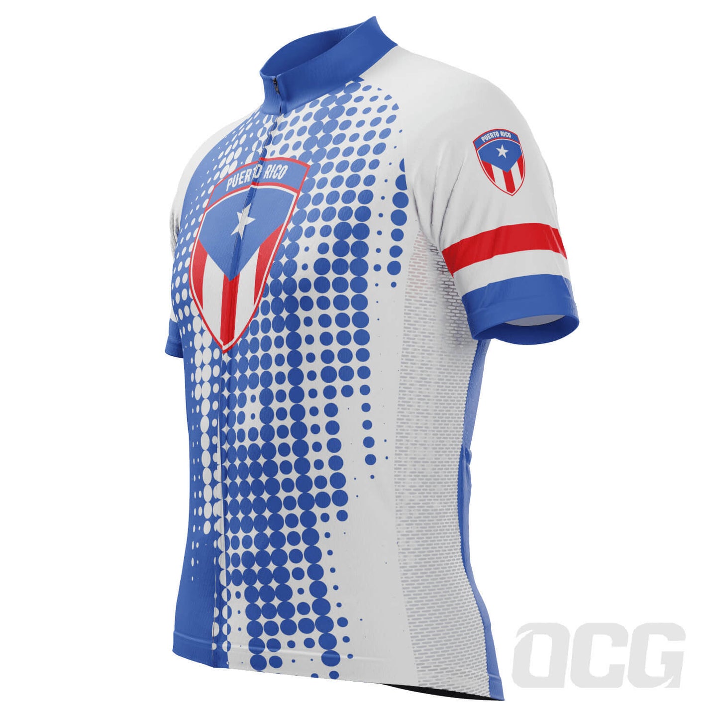 Men's Puerto Rico National Flag Short Sleeve Cycling Jersey
