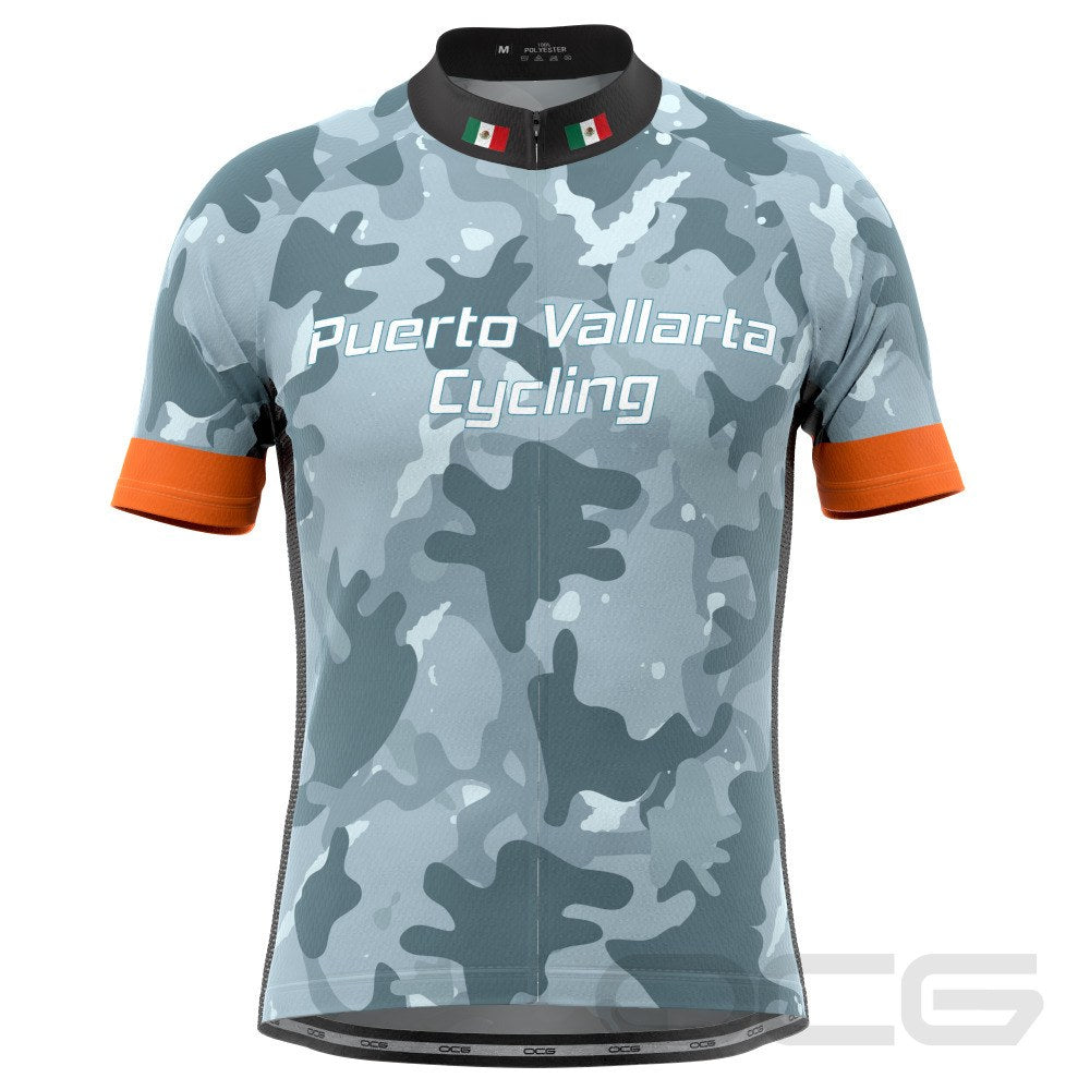 Men's Puerto Vallarta Cycling Camo Short Sleeve Cycling Jersey