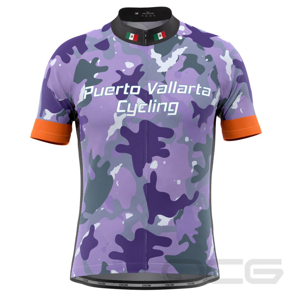 Men's Puerto Vallarta Cycling Camo Short Sleeve Cycling Jersey