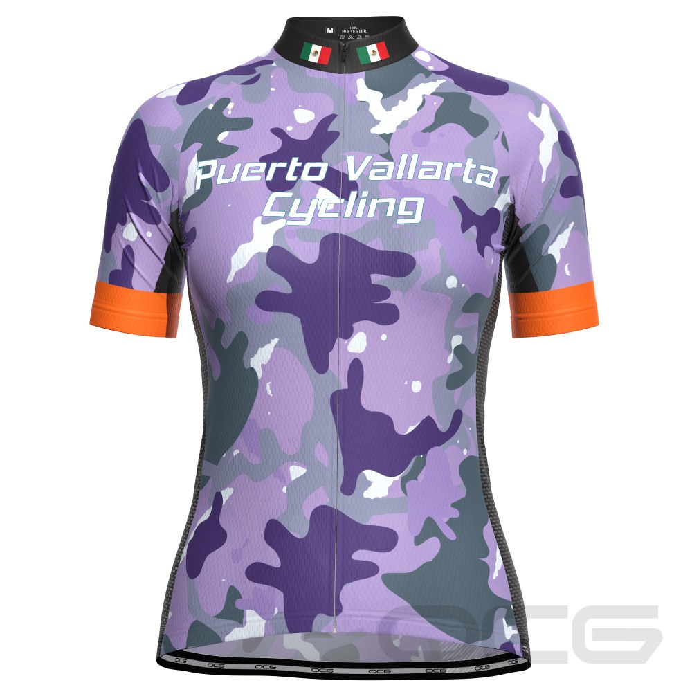 Women's Puerto Vallarta Cycling Camo Short Sleeve Cycling Jersey