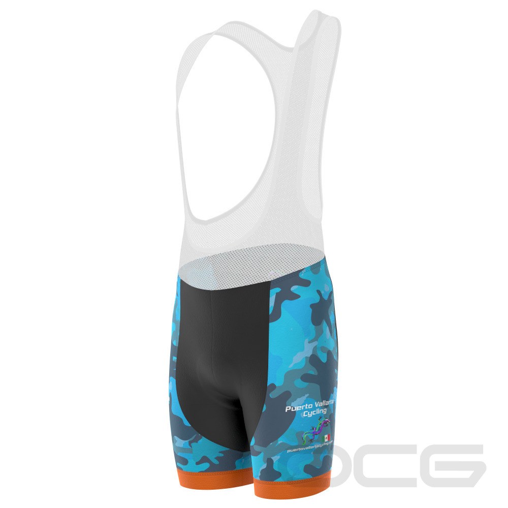 Men's Puerto Vallarta Cycling Camo Gel Padded Cycling Bib