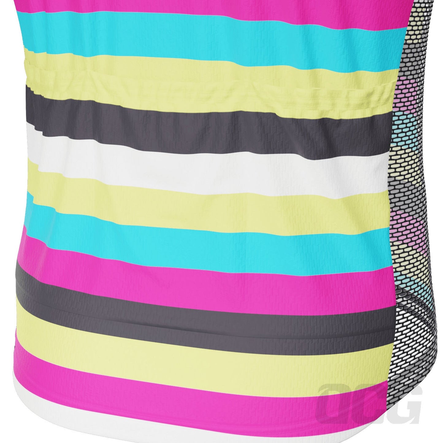 Men's High Viz Rainbow Stripes 2 Piece Cycling Kit