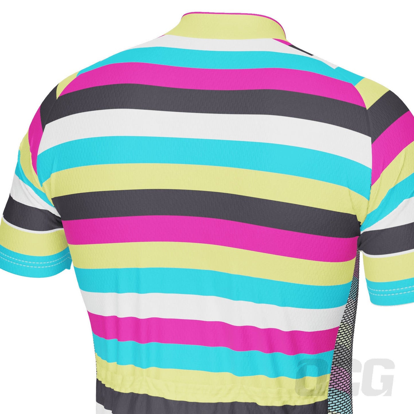 Men's High Viz Rainbow Stripes 2 Piece Cycling Kit