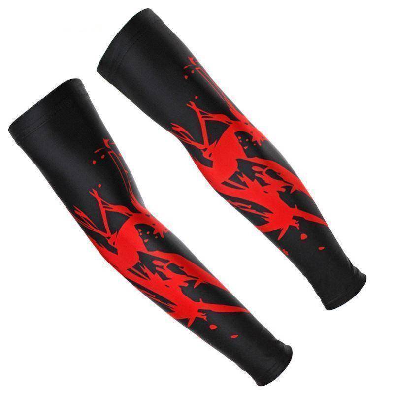 Unisex Red Dragon Black Quick Dry Cycling Arm-Warmers