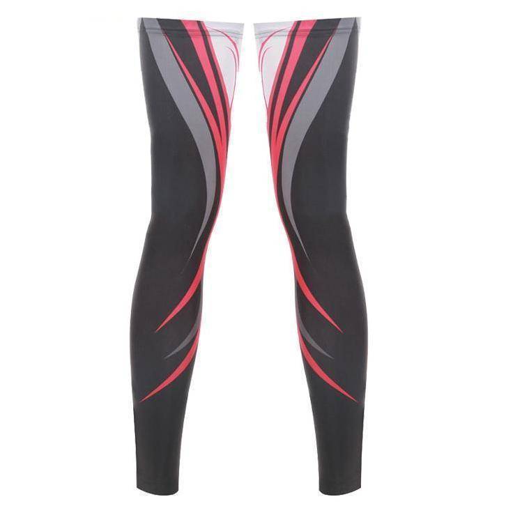 Unisex Red Swirl Quick Dry Cycling Leg-Warmers