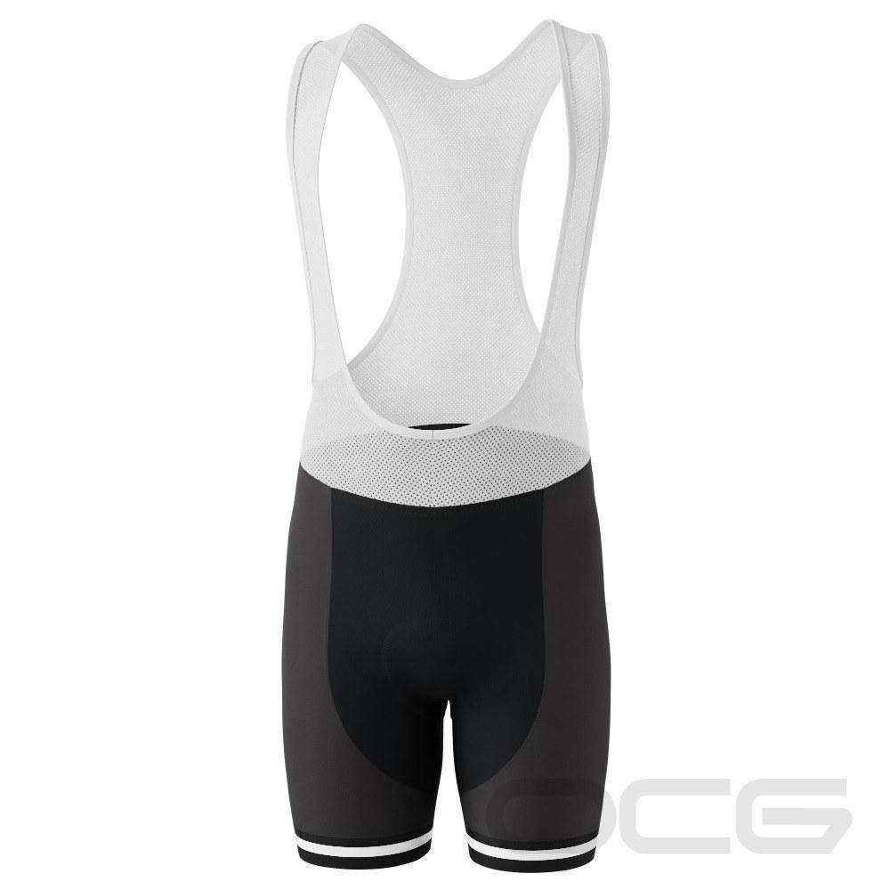 Men's Retro One Stripe Black Gel Padded Cycling Bib
