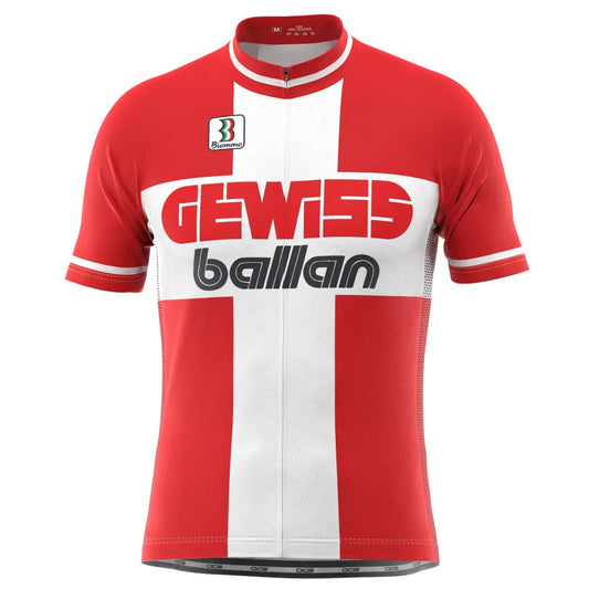 Men's Retro 1995 Gewiss Ballan  Short Sleeve Cycling Jersey