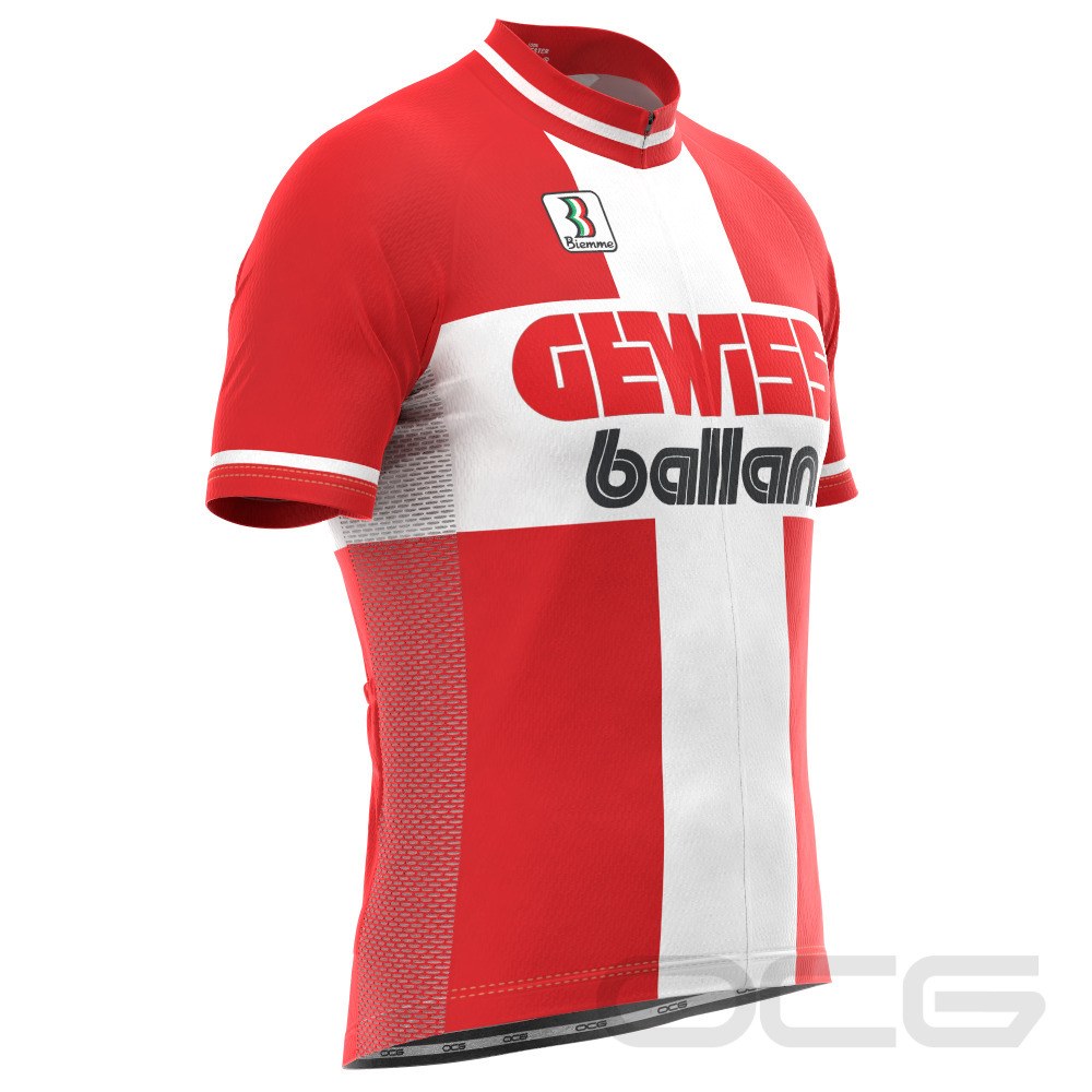 Men's Retro 1995 Gewiss Ballan  Short Sleeve Cycling Jersey