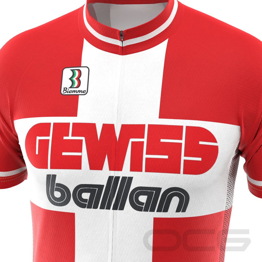 Men's Retro 1995 Gewiss Ballan  Short Sleeve Cycling Jersey