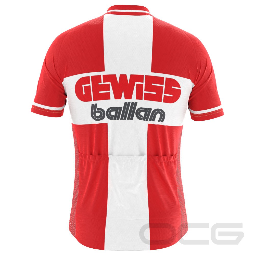 Men's Retro 1995 Gewiss Ballan  Short Sleeve Cycling Jersey