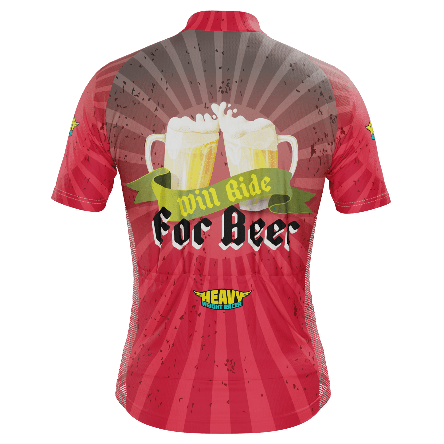 Men's Will Ride for Beer Short Sleeve Cycling Jersey