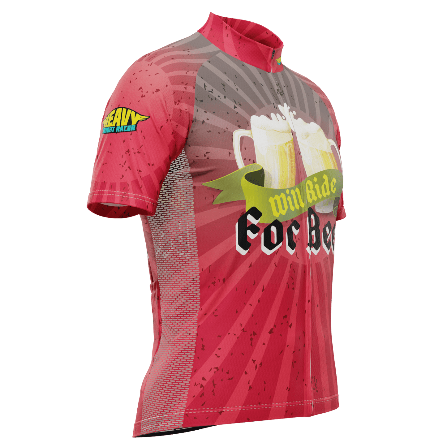 Men's Will Ride for Beer Short Sleeve Cycling Jersey