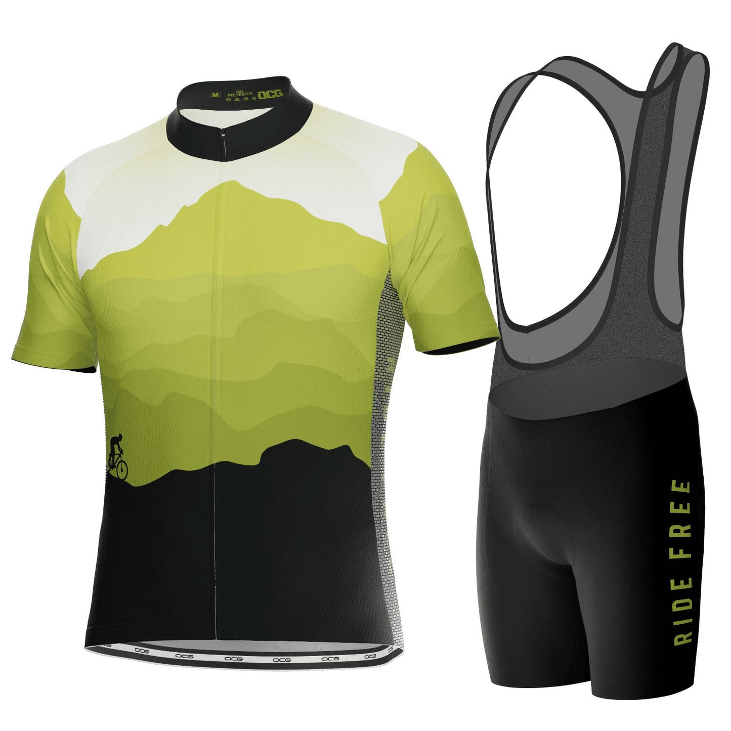 Men's Ride Free Sunset 2 Piece Cycling Kit