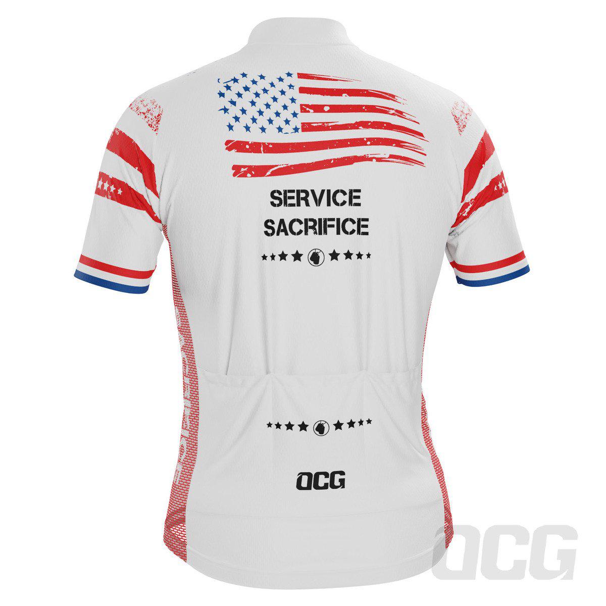 Men's USAF Military Service Sacrifice Short Sleeve Cycling Jersey