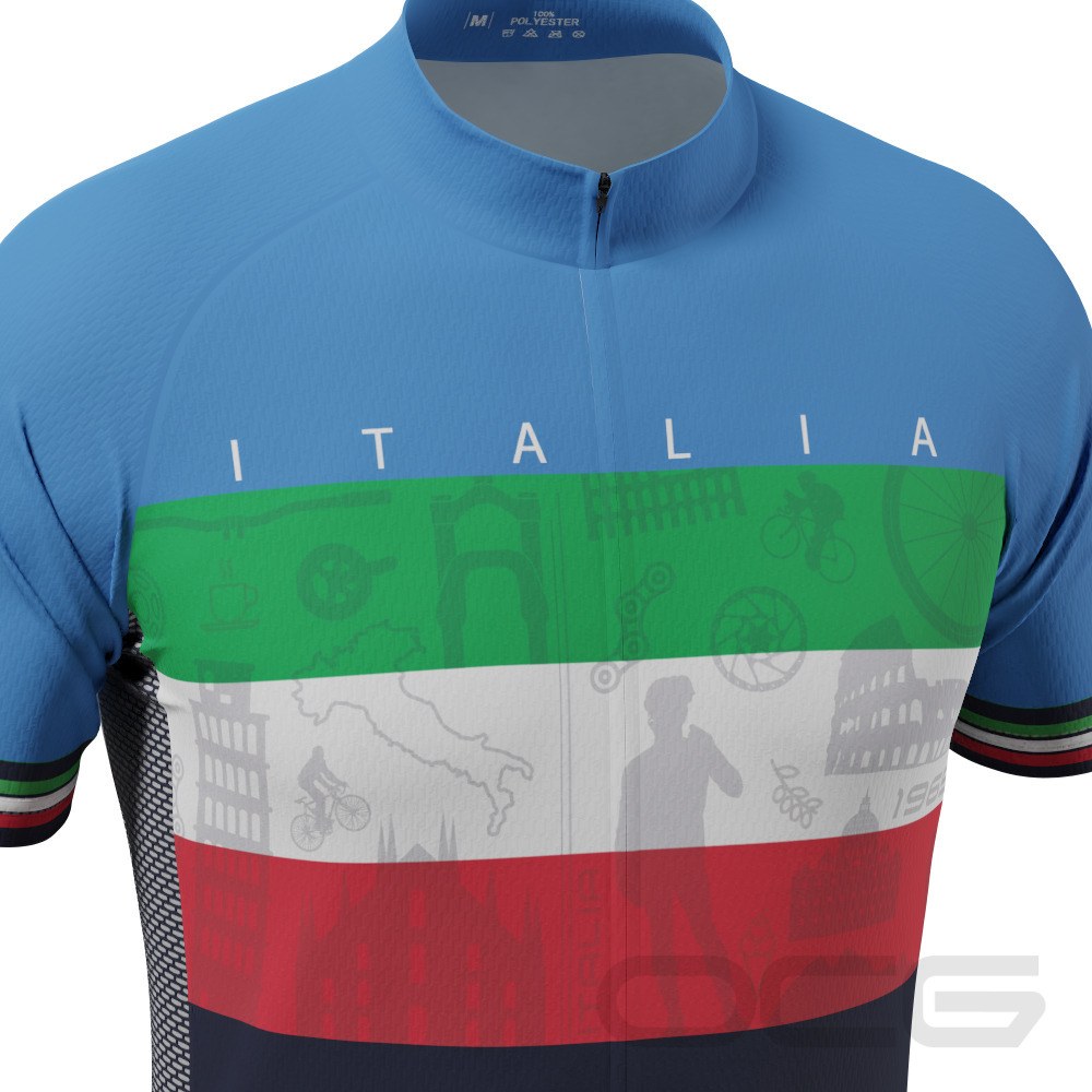 Men's Sites of Italy Italia Icon Short Sleeve Cycling Jersey