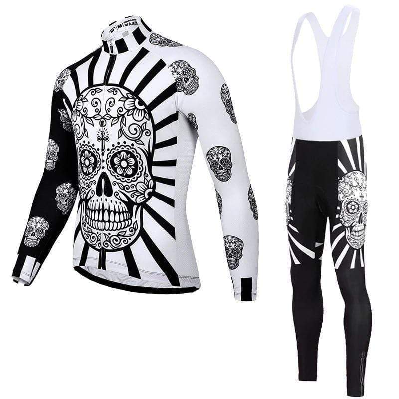 Skull Long Sleeve Cycling Jersey or Bib Pants