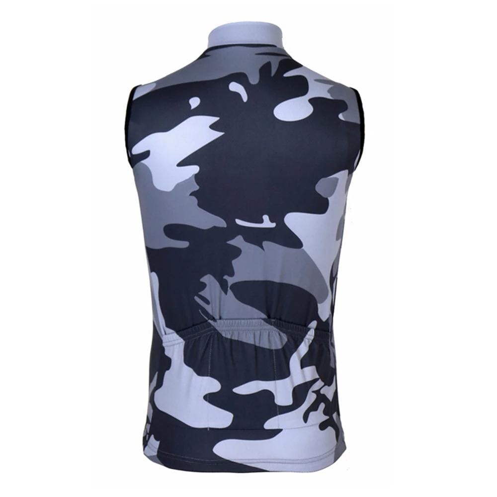 Sleeveless Camouflage Men's Cycling Jersey