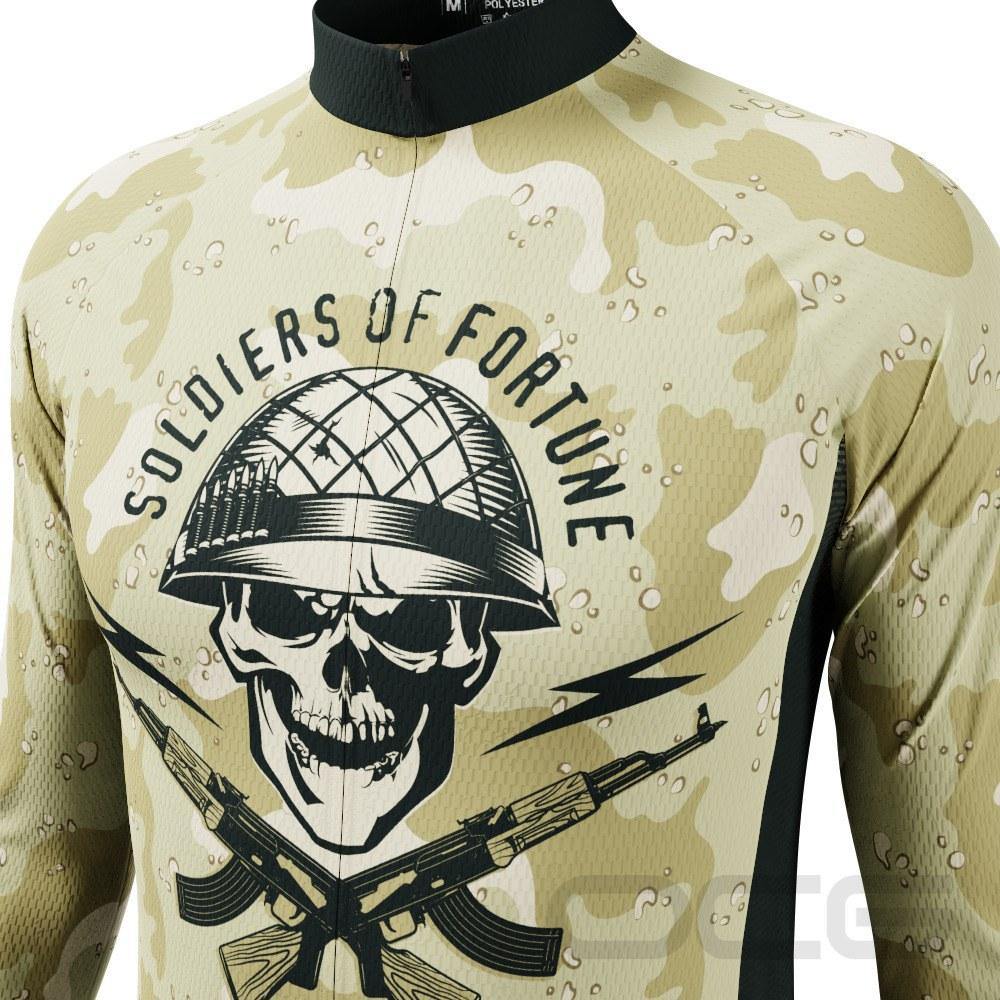 Men's Soldiers of Fortune Camo Long Sleeve Cycling Jersey