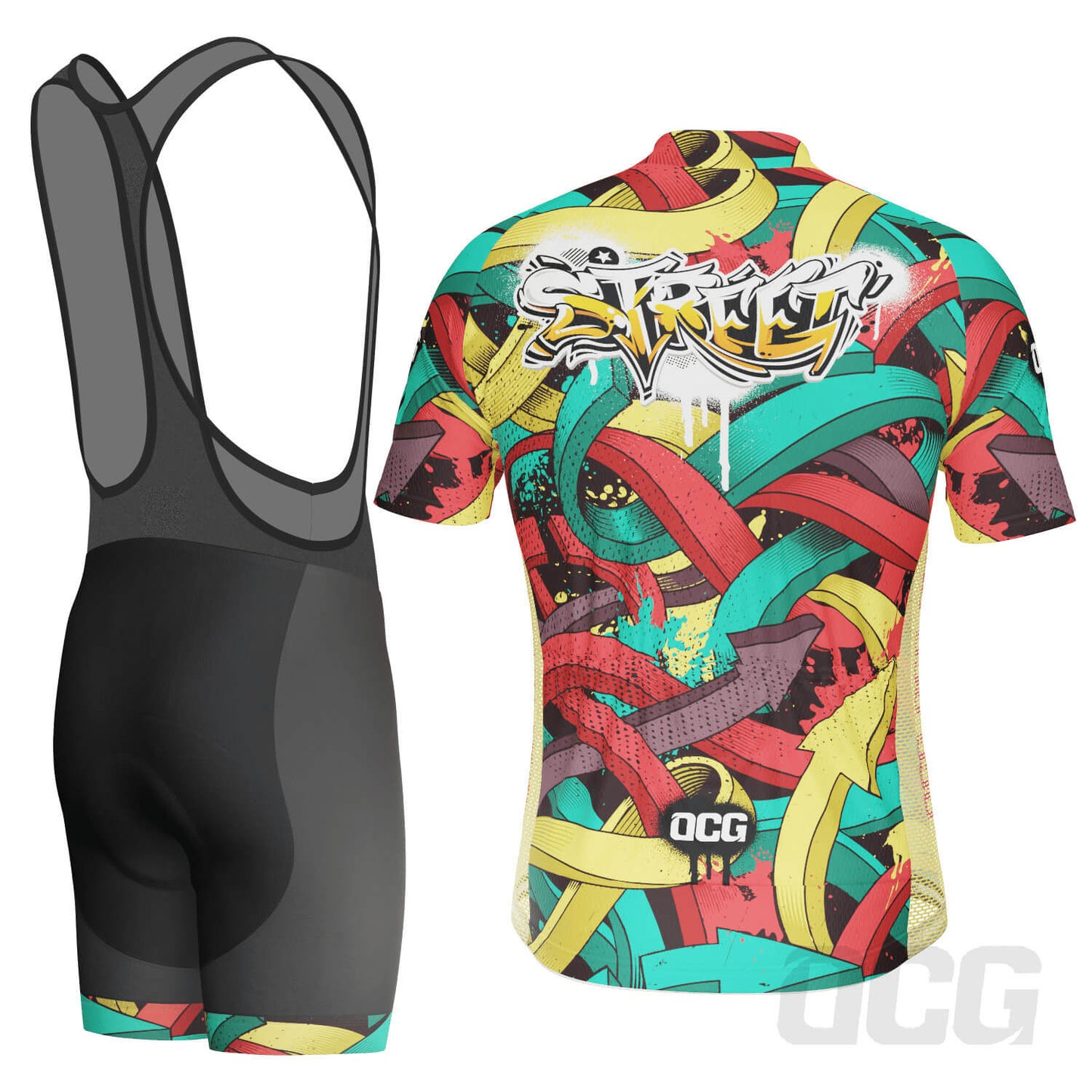 Men's Street Graffiti 2 Piece Cycling Kit