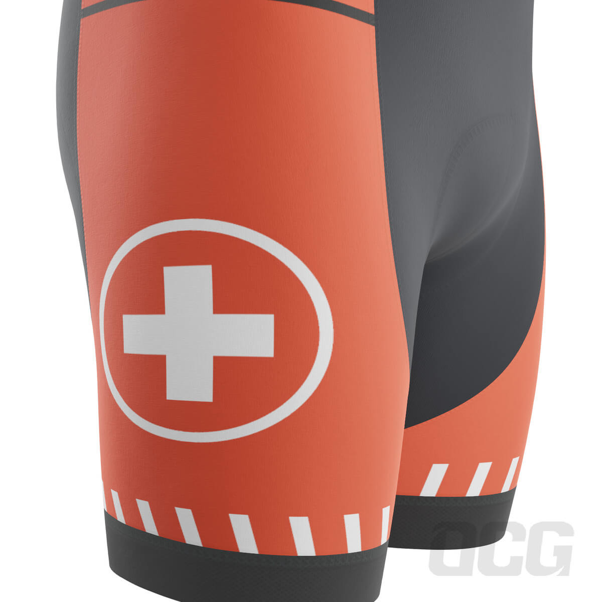 Men's Swiss Alps Switzerland National Flag Gel Padded Cycling Bib