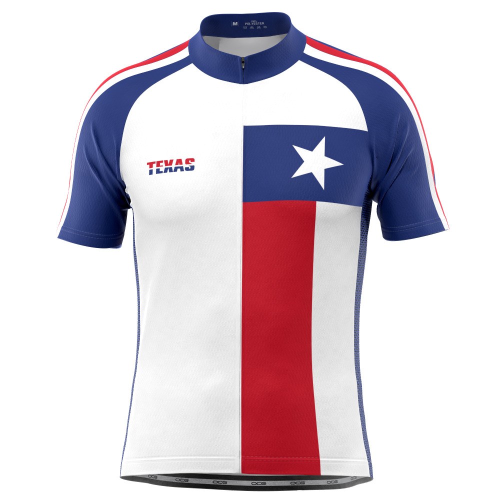 Men's Texas US State Icon Short Sleeve Cycling Jersey