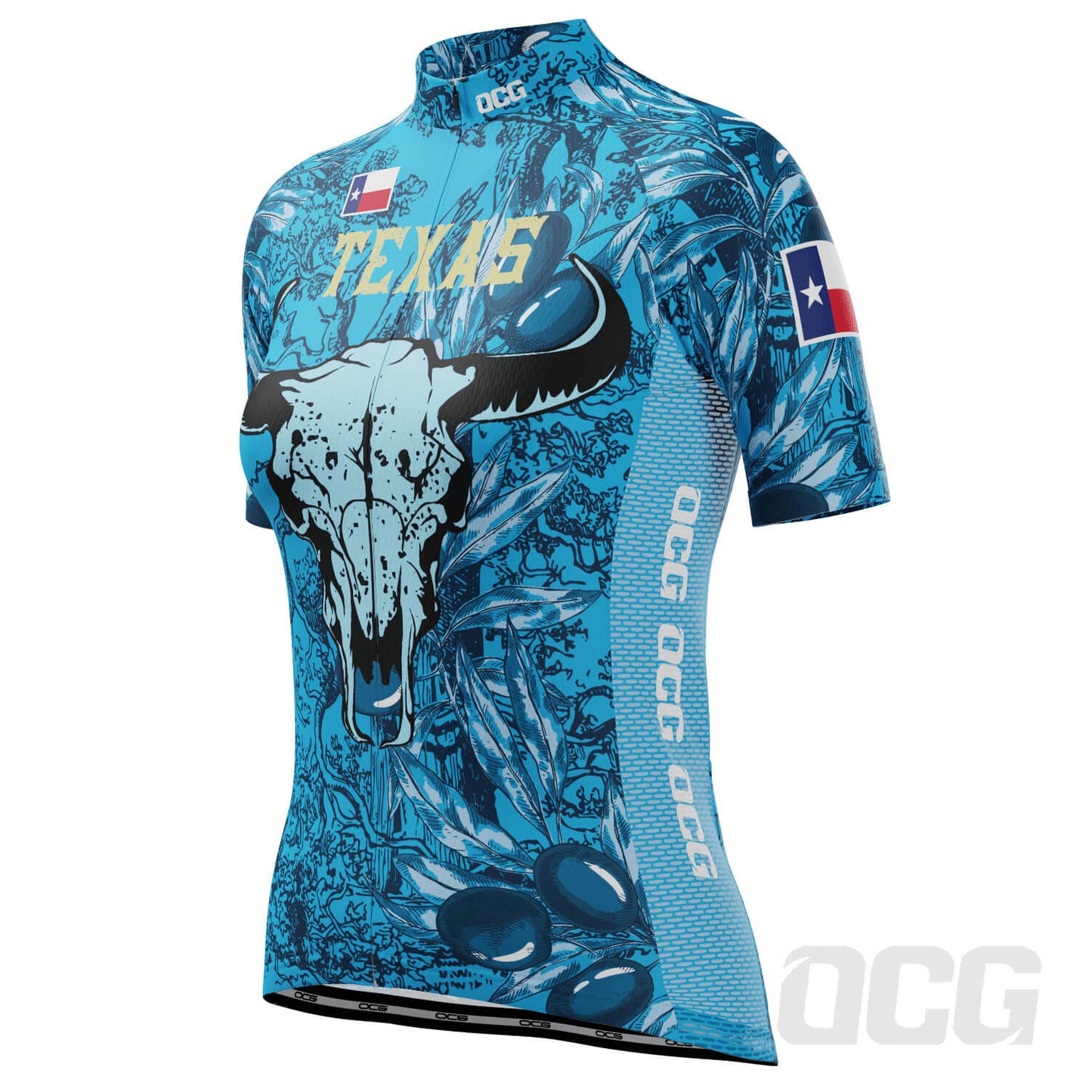 Women's Texas Longhorn US State Icon Short Sleeve Cycling Jersey