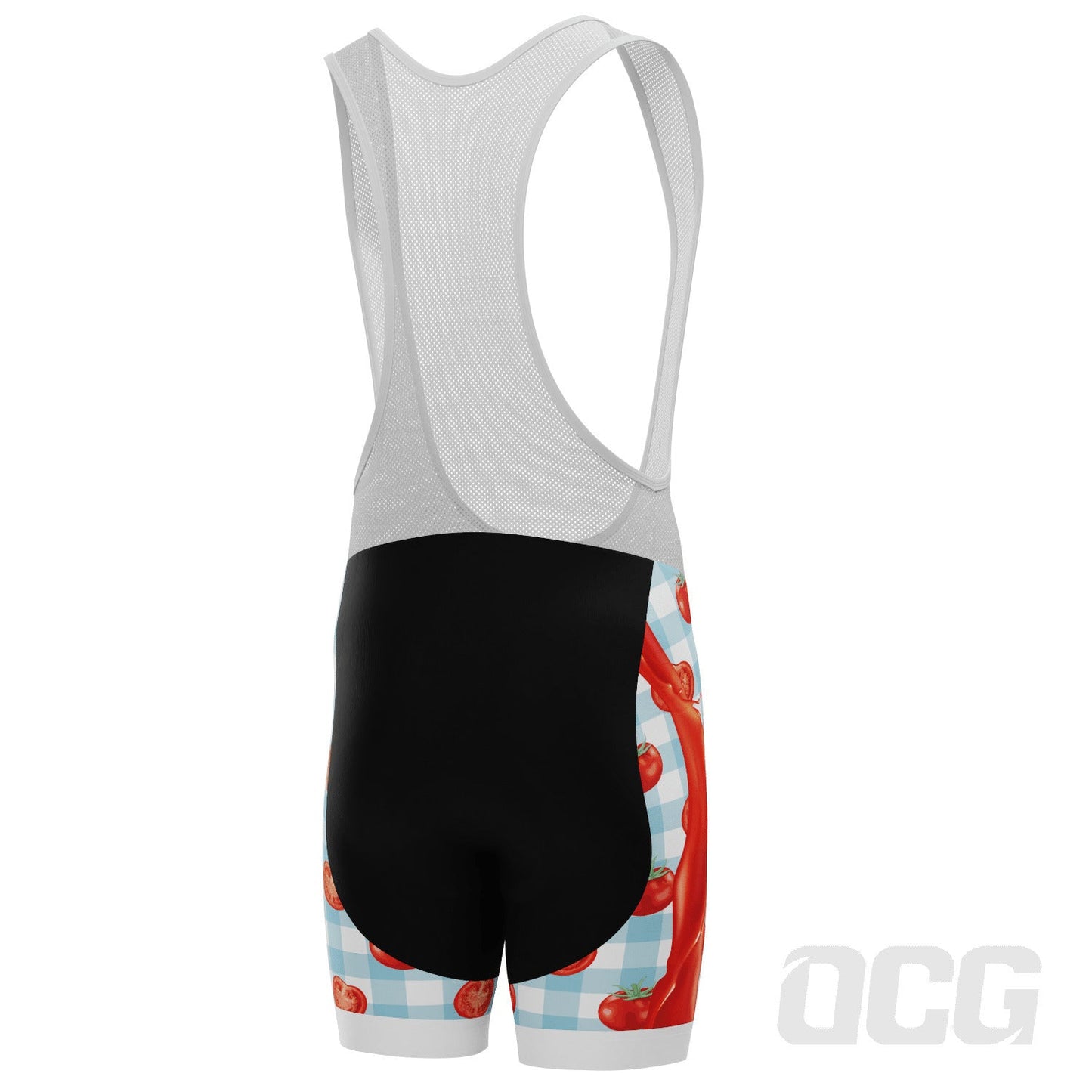 Men's Tomato Sauce Table Cloth Gel Padded Cycling Bib