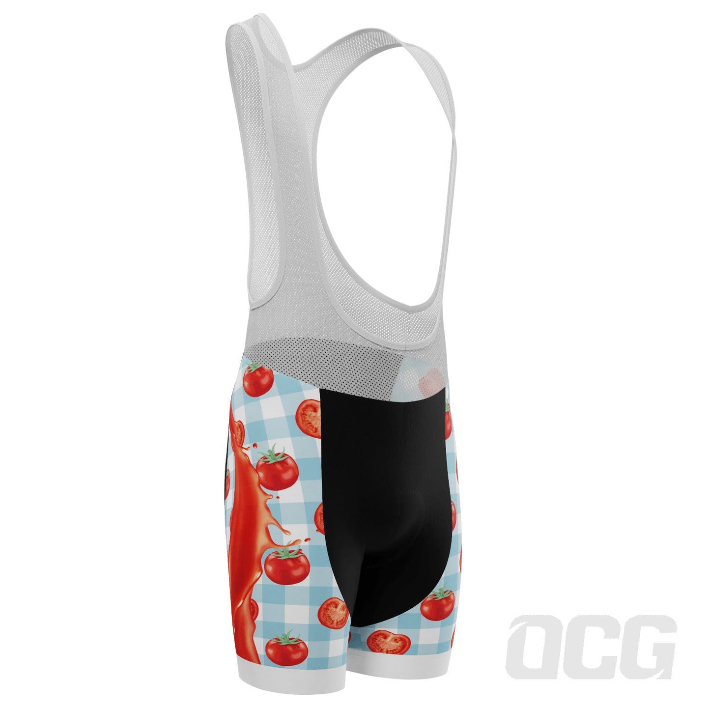 Men's Tomato Sauce Table Cloth Gel Padded Cycling Bib