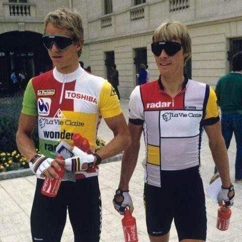 Men's Retro 1985 La Vie Claire Piet Mondrian Cycling Jersey