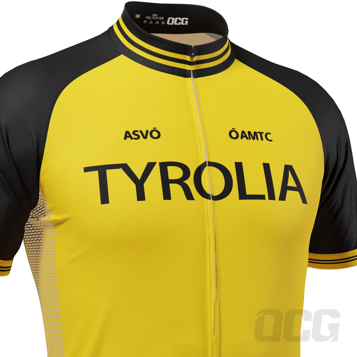 Men's Retro 1970 Denti Tyrolia Yellow Short Sleeve Cycling Jersey