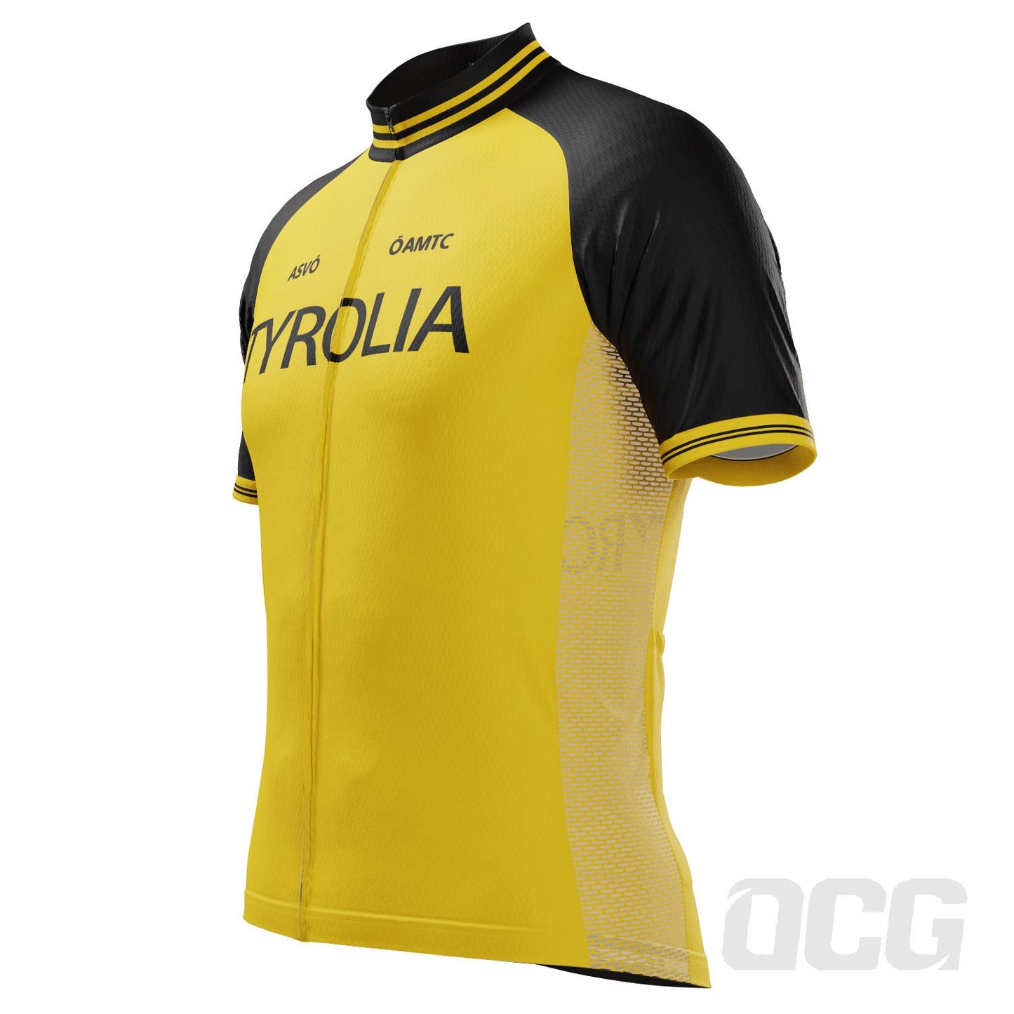 Men's Retro 1970 Denti Tyrolia Yellow Short Sleeve Cycling Jersey