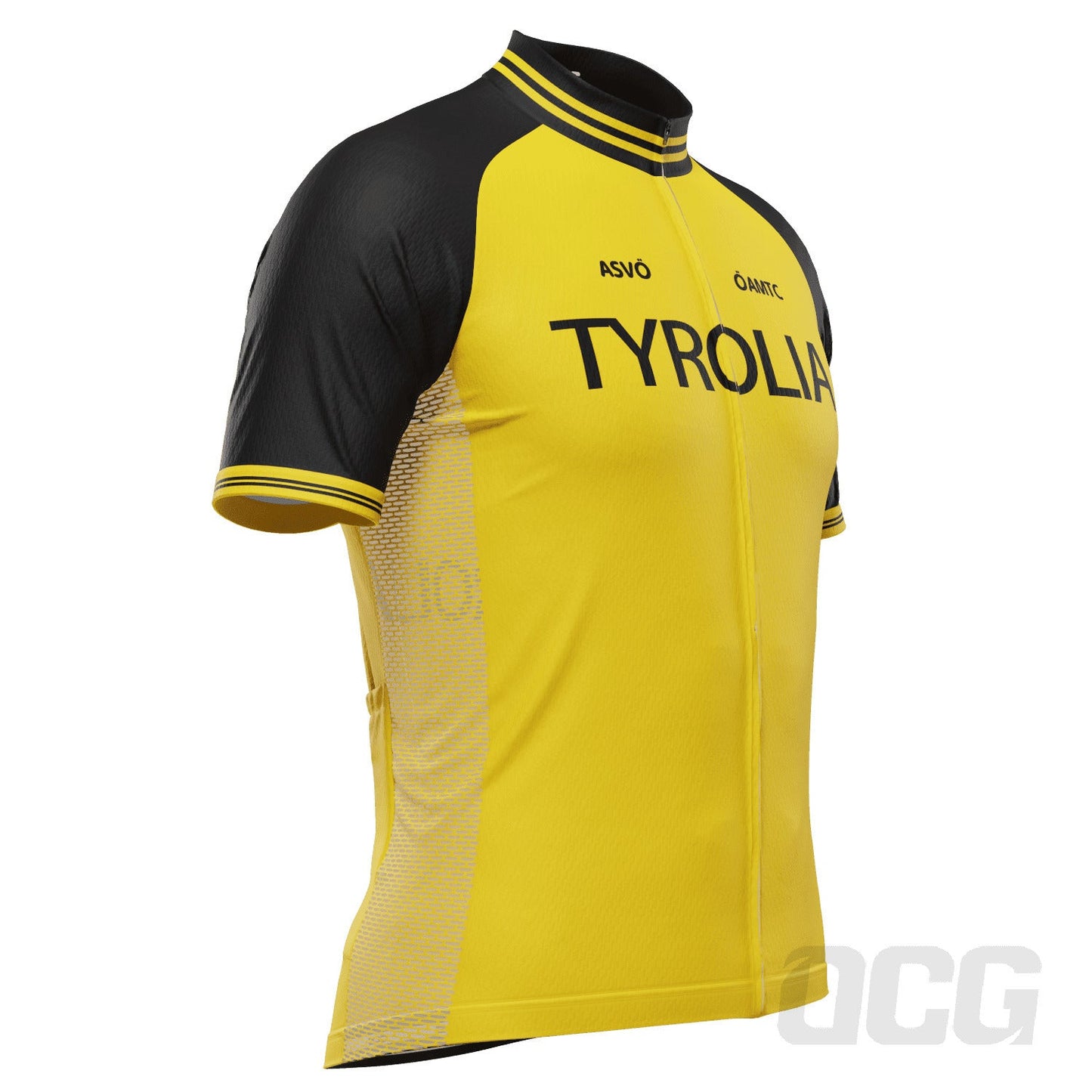 Men's Retro 1970 Denti Tyrolia Yellow Short Sleeve Cycling Jersey