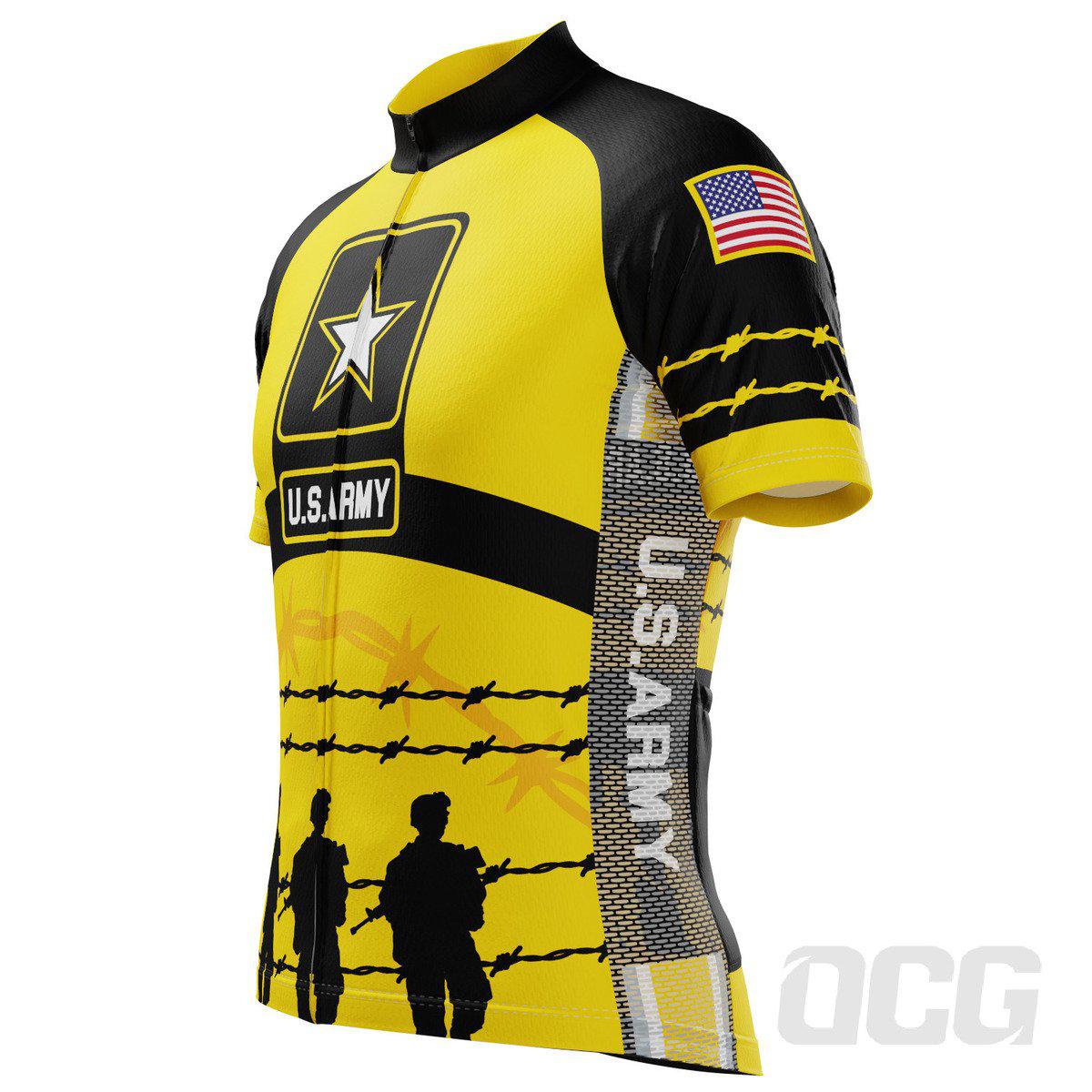 Men's USAF Army Troops Barbed Wire Short Sleeve Cycling Jersey