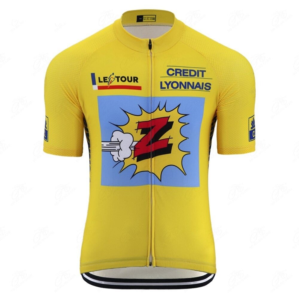 Vetements Team Z Yellow Retro Cycling Jersey