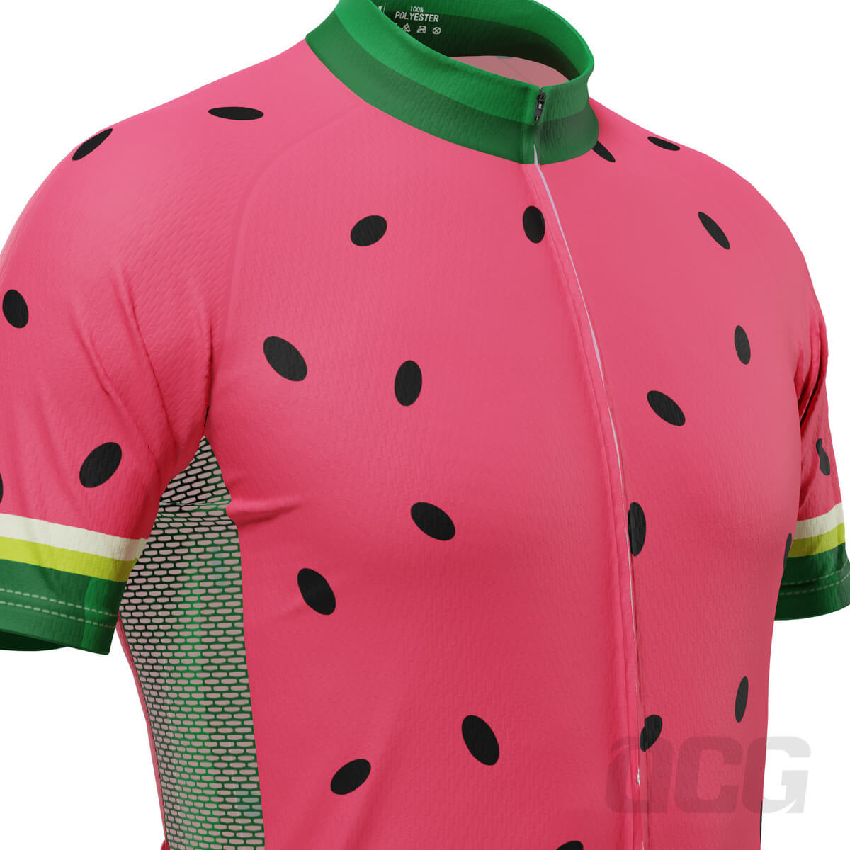 Men's Watermelon Fruit Short Sleeve Cycling Jersey