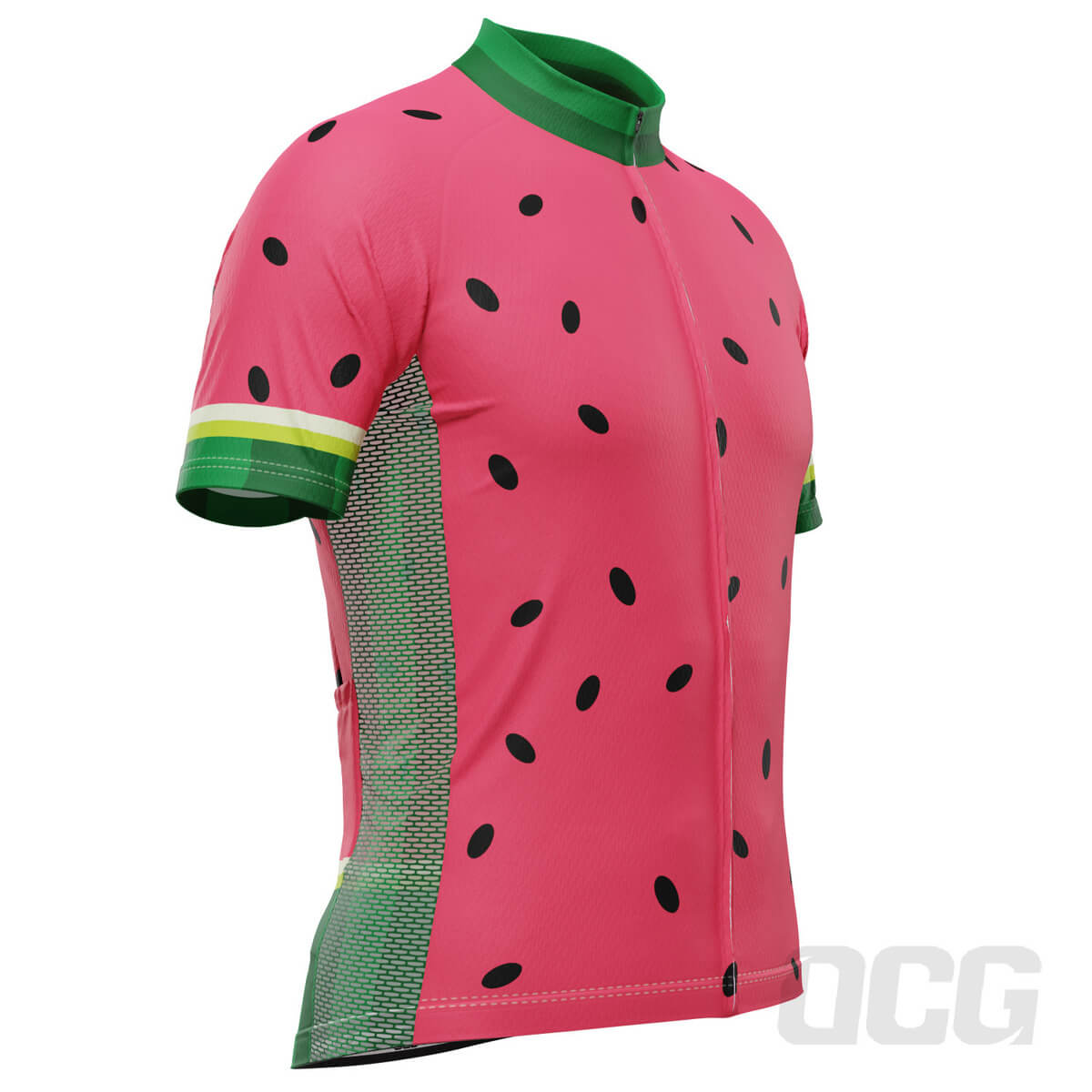Men's Watermelon Fruit Short Sleeve Cycling Jersey