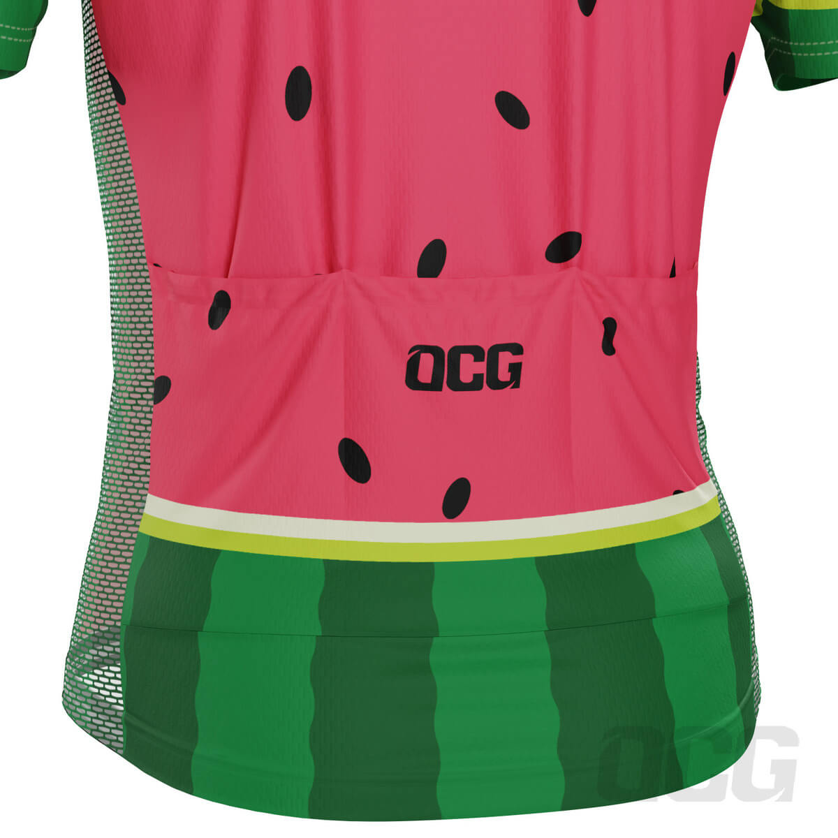 Men's Watermelon Fruit Short Sleeve Cycling Jersey
