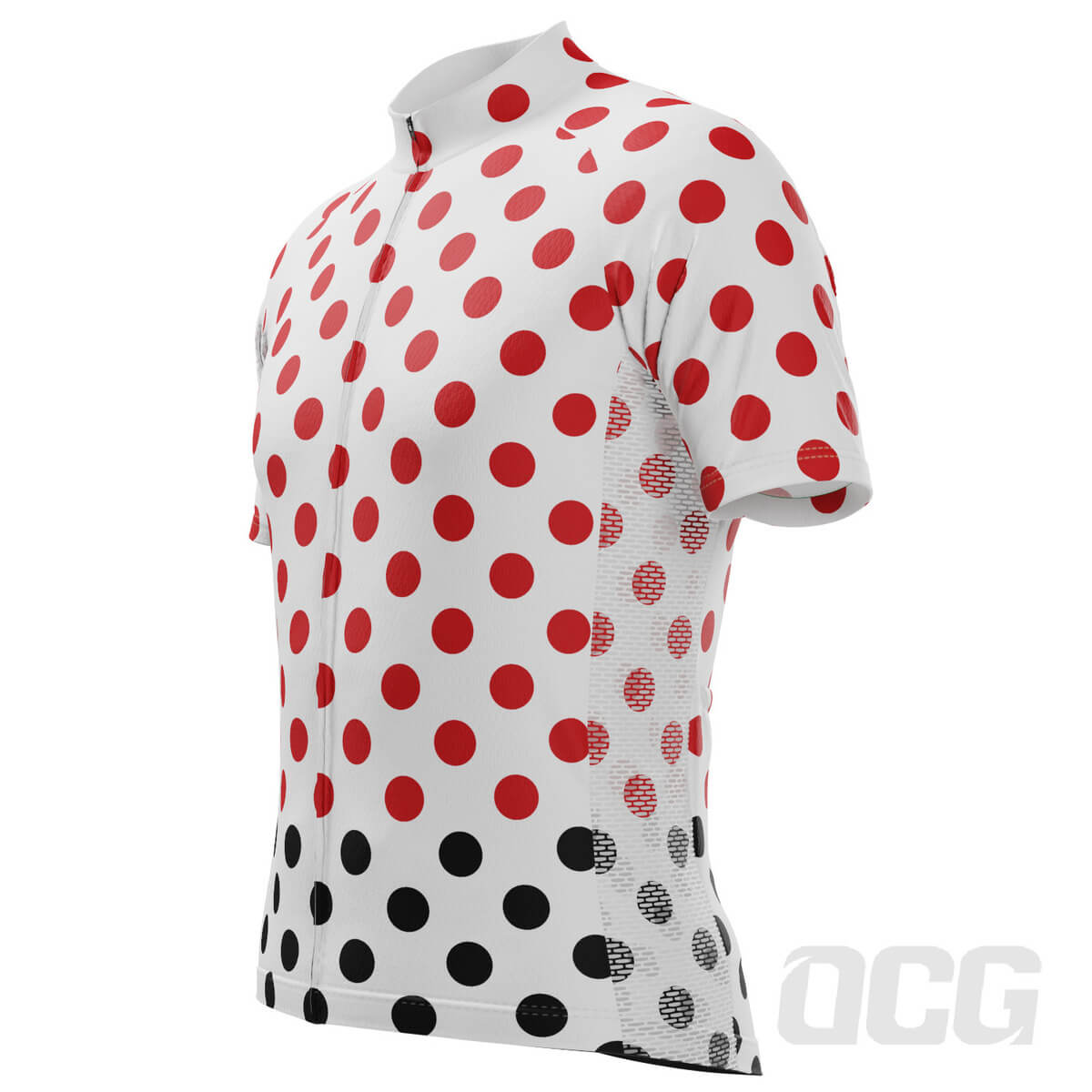Men's Polka Dots Short Sleeve Cycling Jersey