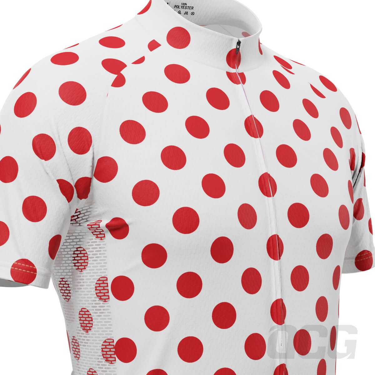 Men's Polka Dots Short Sleeve Cycling Jersey