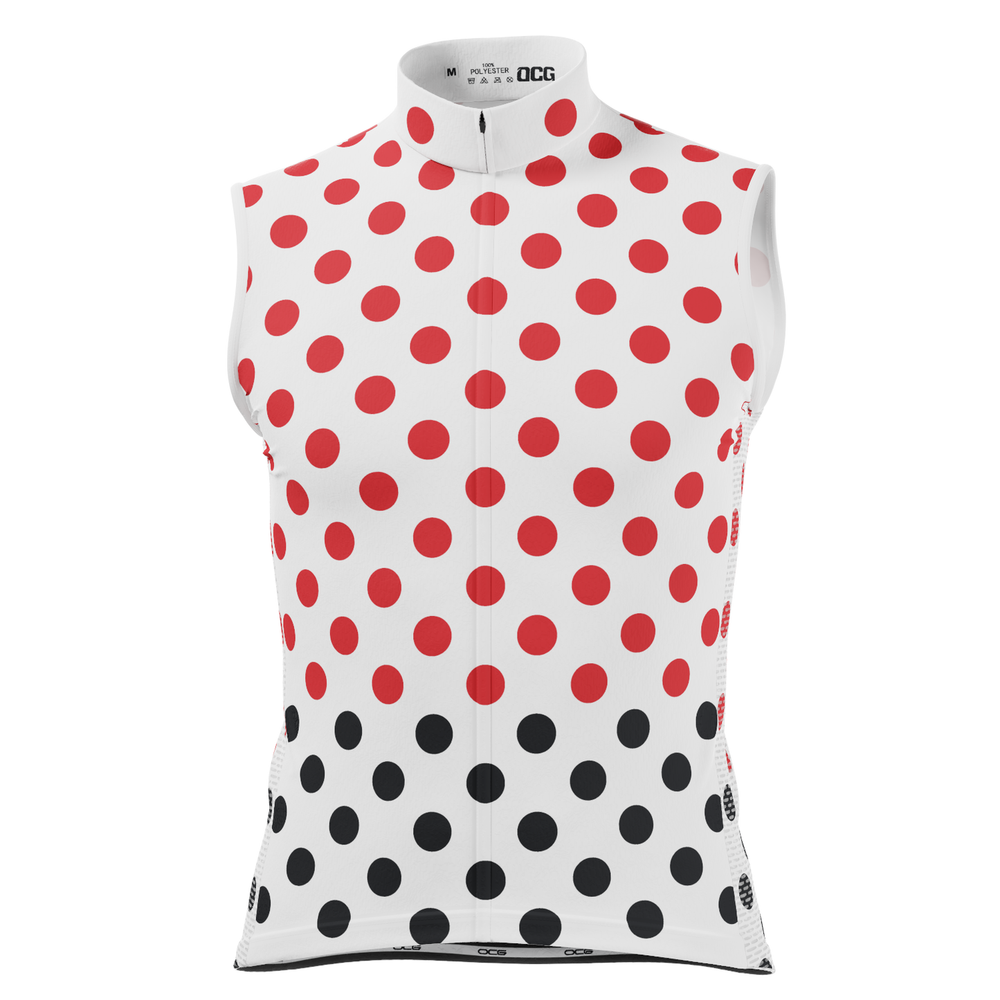 Men's Polka Dots Sleeveless Tech Cycling Jersey